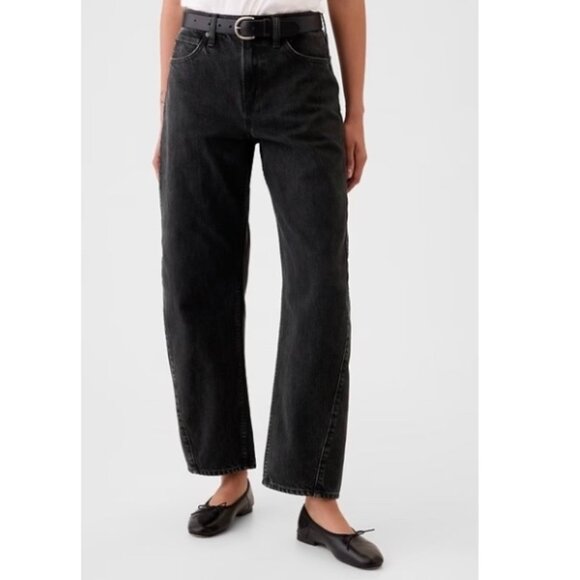 GAP Denim - GAP Barrel Leg Jeans | Black High Rise Denim | Size 29 | 28” Inseam | NWT